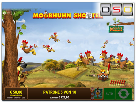 Bally Wulff Gamomat Moorhuhn Shooter Bonus-Ausspielung