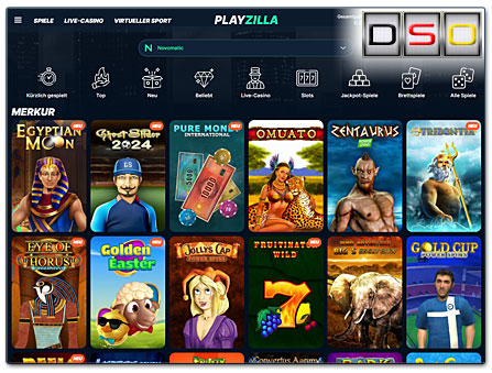 Playzilla mit Merkur und Bally Wulff Spielen online