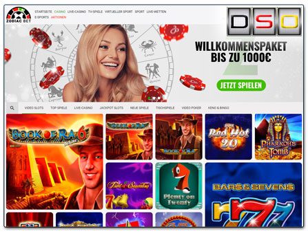 ZodiacBet mit Novoline und Bally Wulff Spielen online